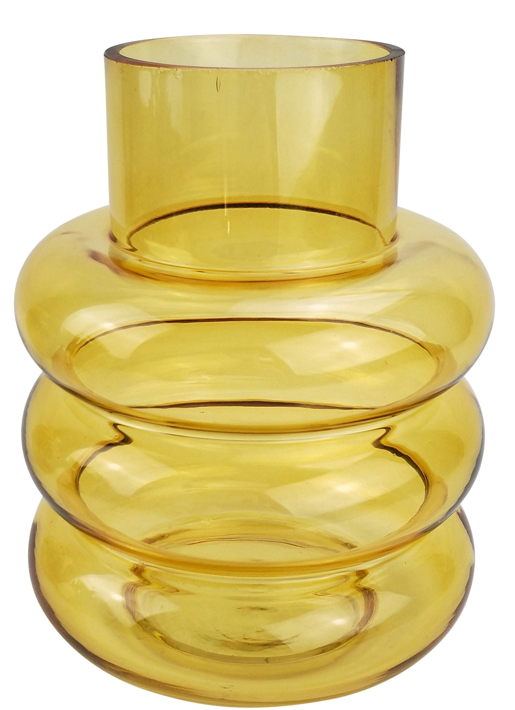 Tommy Ring Vase Amber -Med