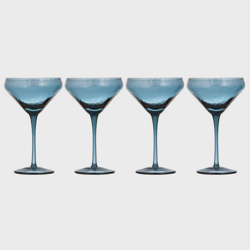 Flynn Coupe Glass 4pk - Blue