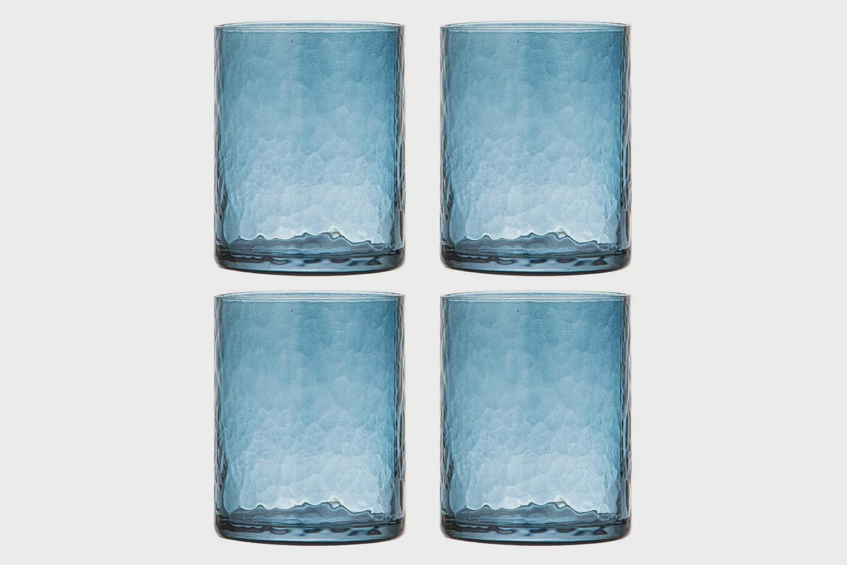 Flynn Glass Tumbler 4pk - Blue