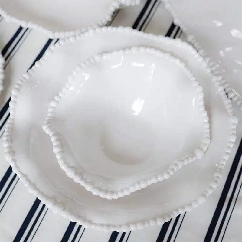 Melamine Pearl Bowl 36cm - White