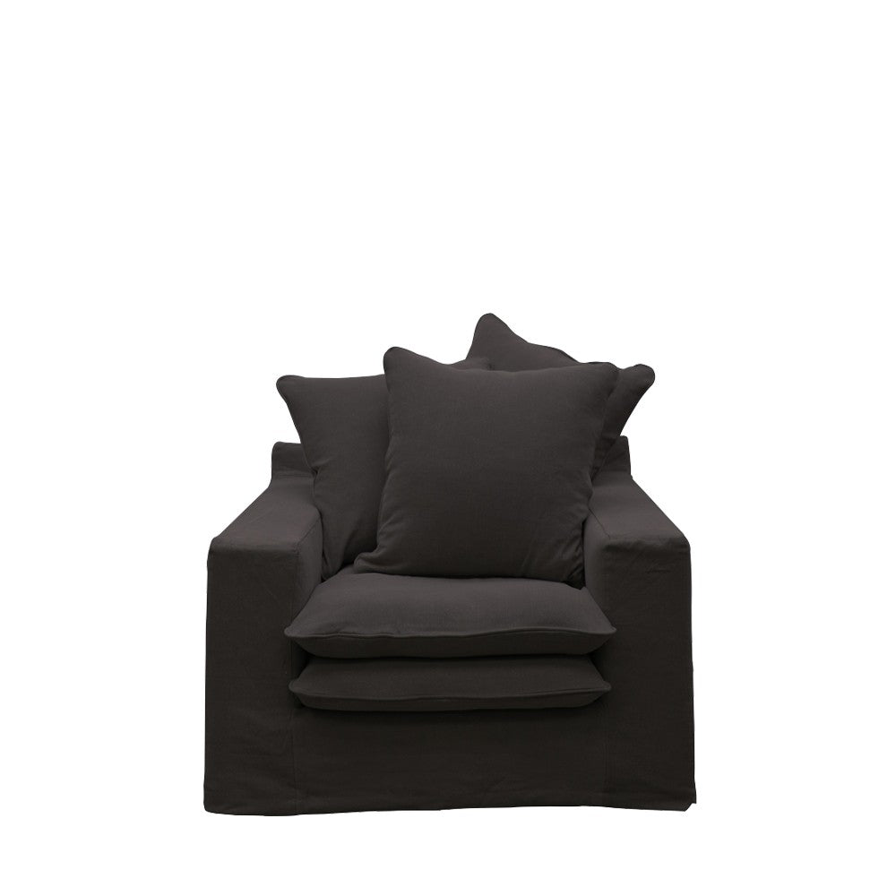 Keely Slipcover Armchair - Black