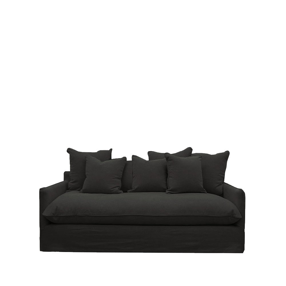 Lotus 2 Seater Slipcover Sofa - Carbon