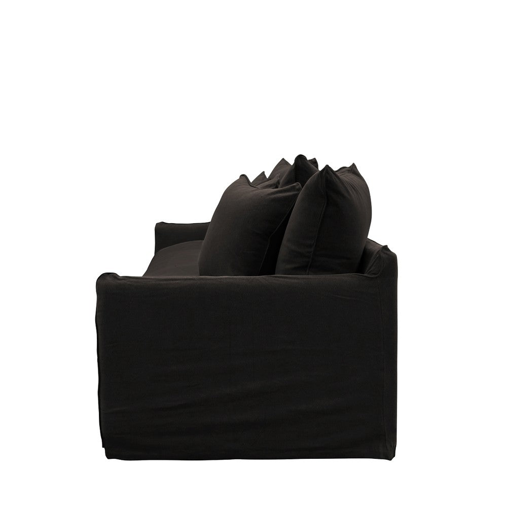 Lotus 2 Seater Slipcover Sofa - Carbon