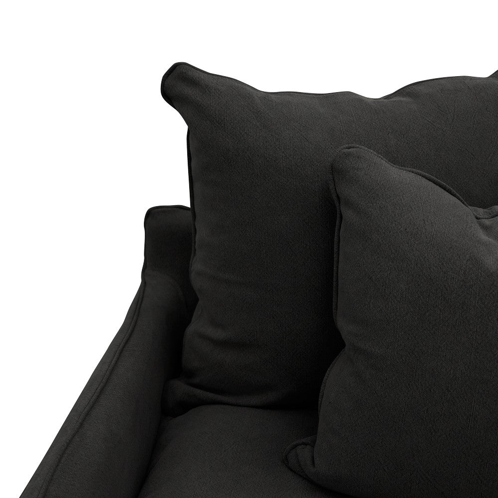 Lotus 2 Seater Slipcover Sofa - Carbon