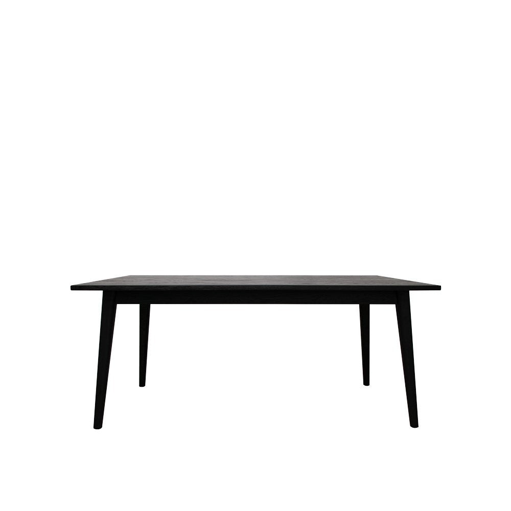 Vaasa Oak Dining Table - Matt Black