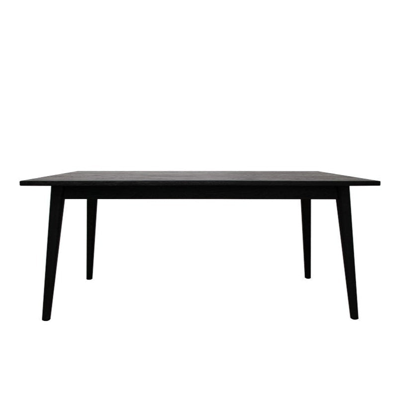 Vaasa Oak Dining Table - Matt Black