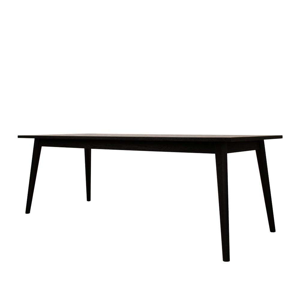 Vassa Oak Dining Table - Matt Black