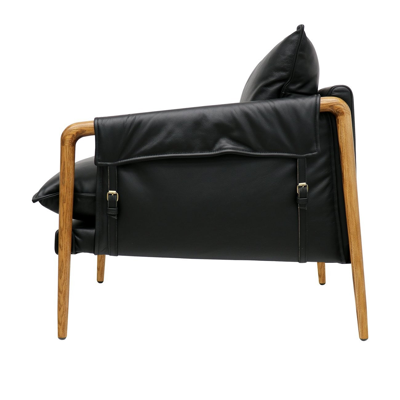 Saddle Armchair - Black Leather