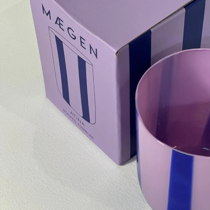 Atina Striped Tumbler - Lilac/Navy