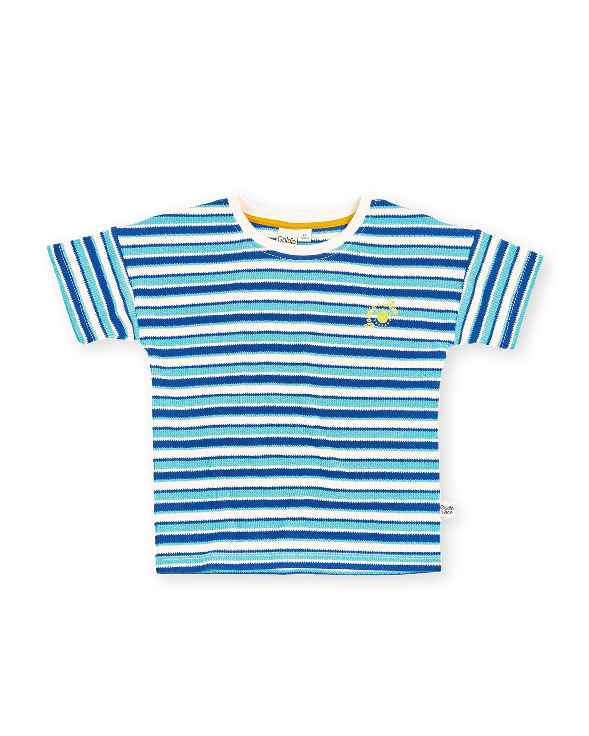 WAFFLE STRIPE T-SHIRT BLUE