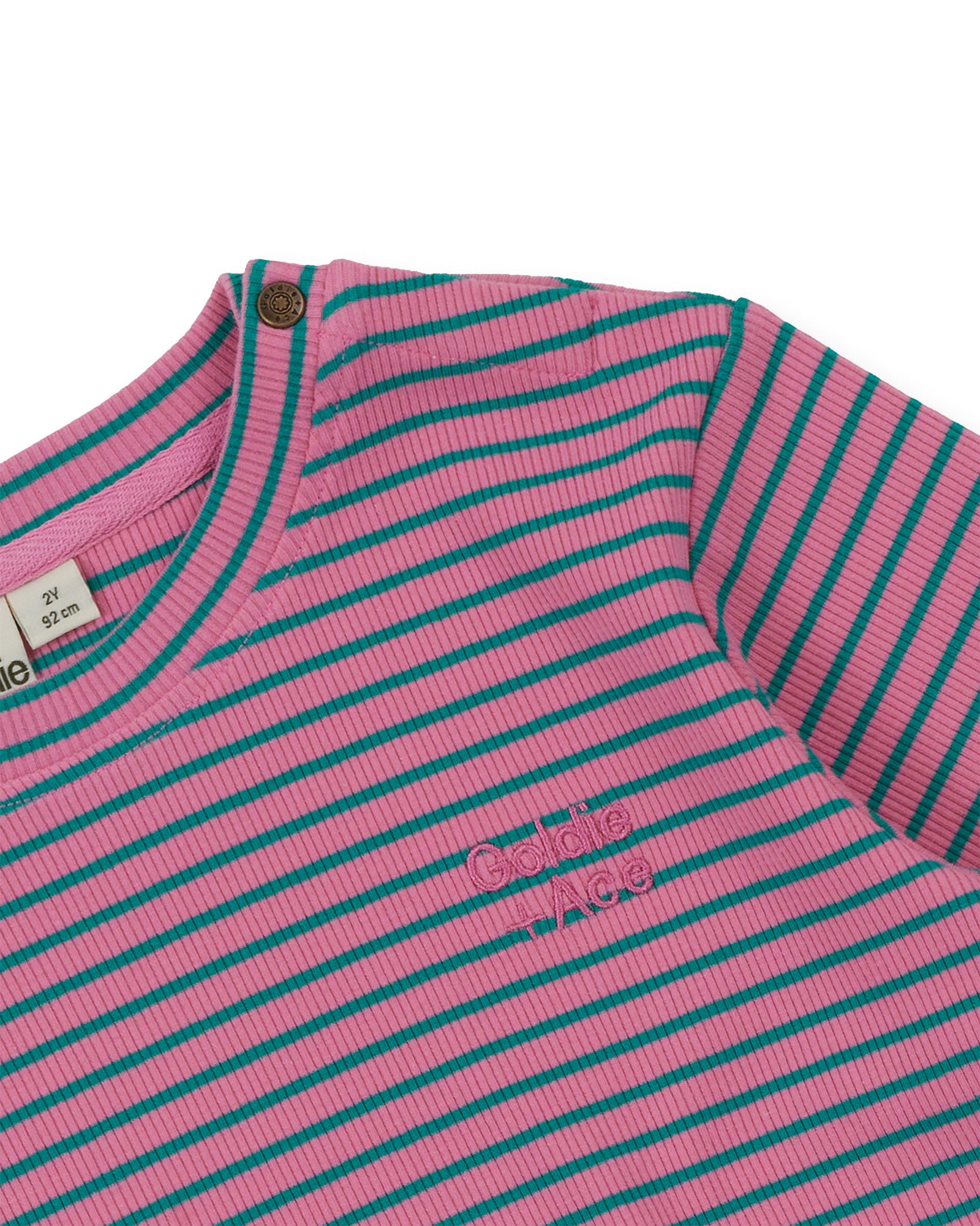ESSENTIAL STRIPE RIB TOP PINK