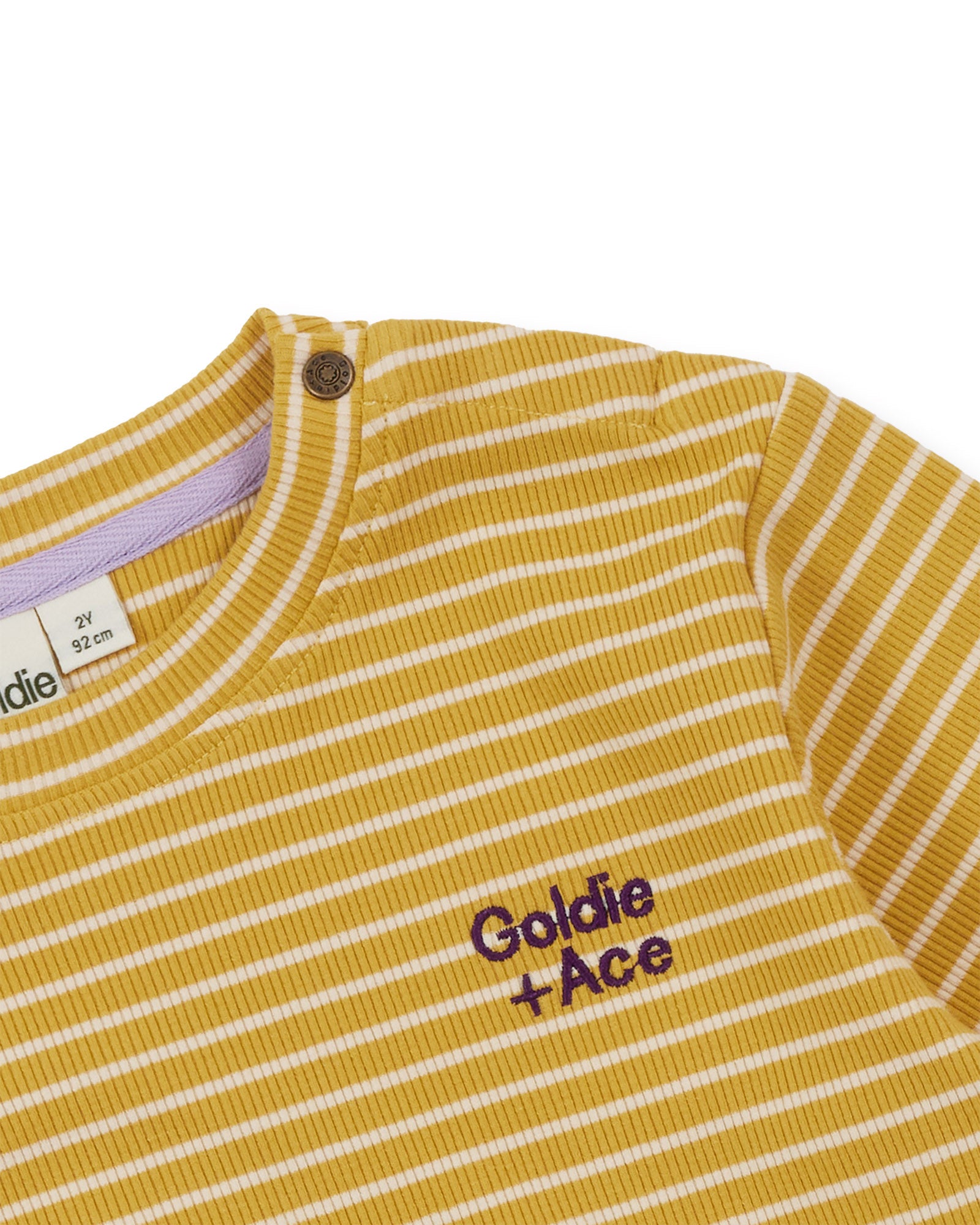 ESSENTIAL STRIPE RIB TOP YELLOW