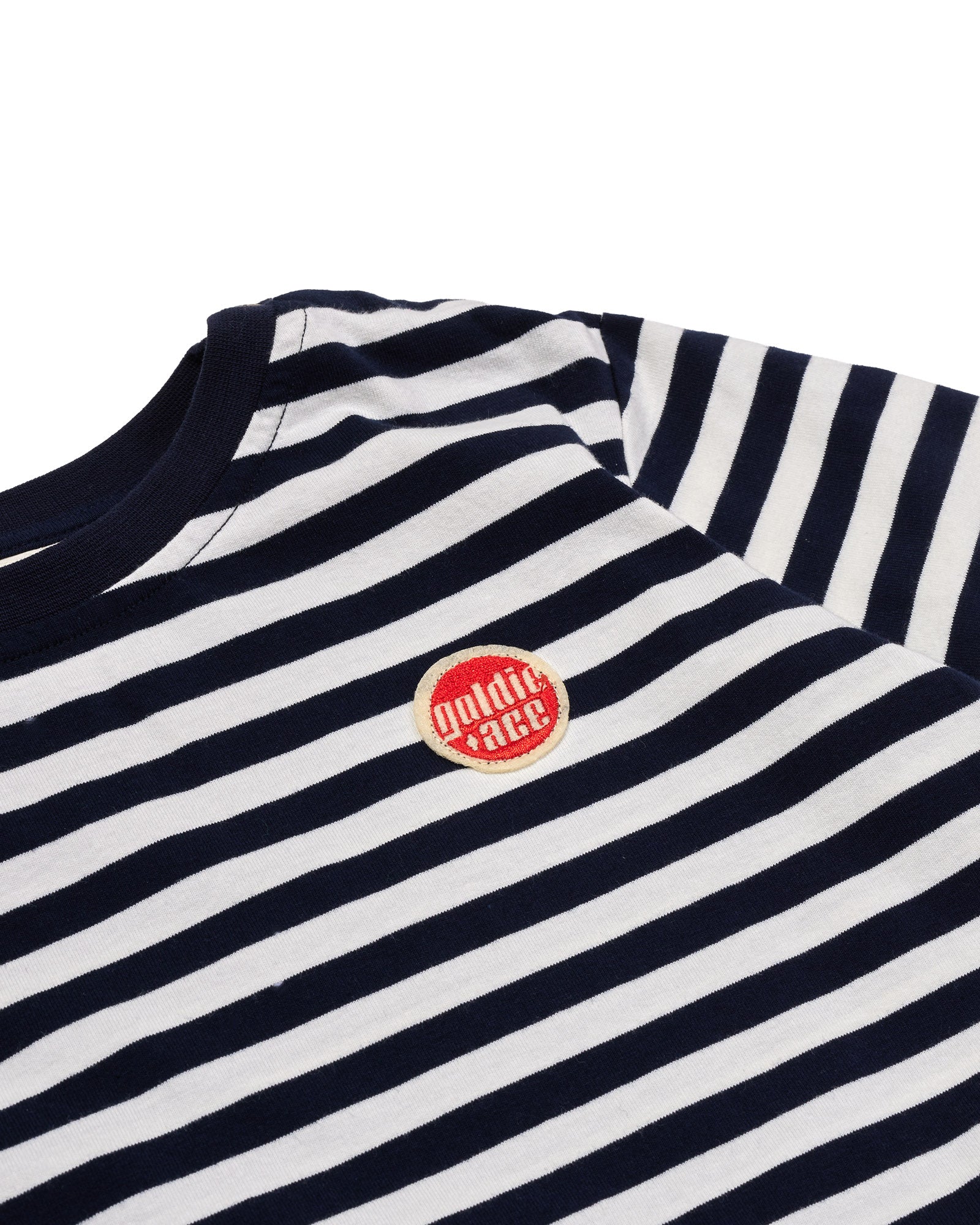 ESSENTIAL STRIPE LOGO L/S TOP NAVY/ANTIQUE WHITE
