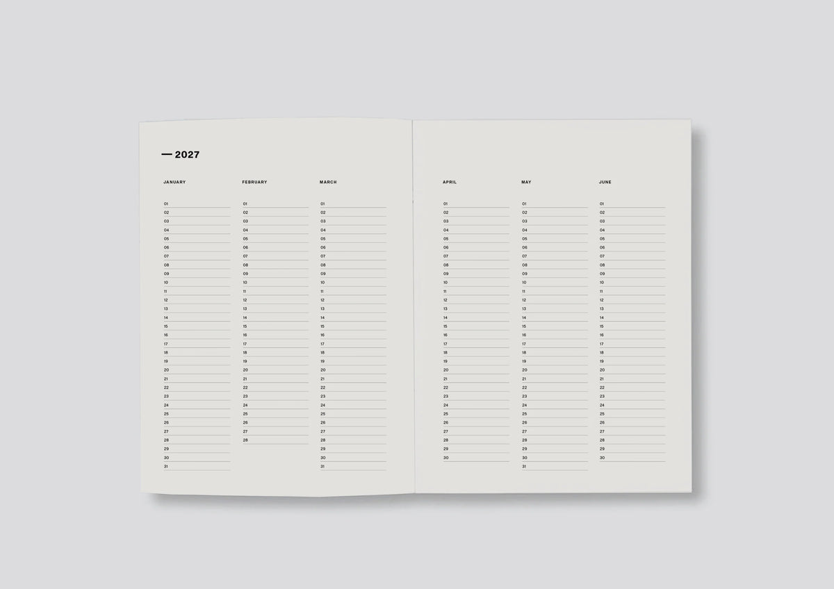 Lettuce 2027 Daily Diary | Minimal Typographic