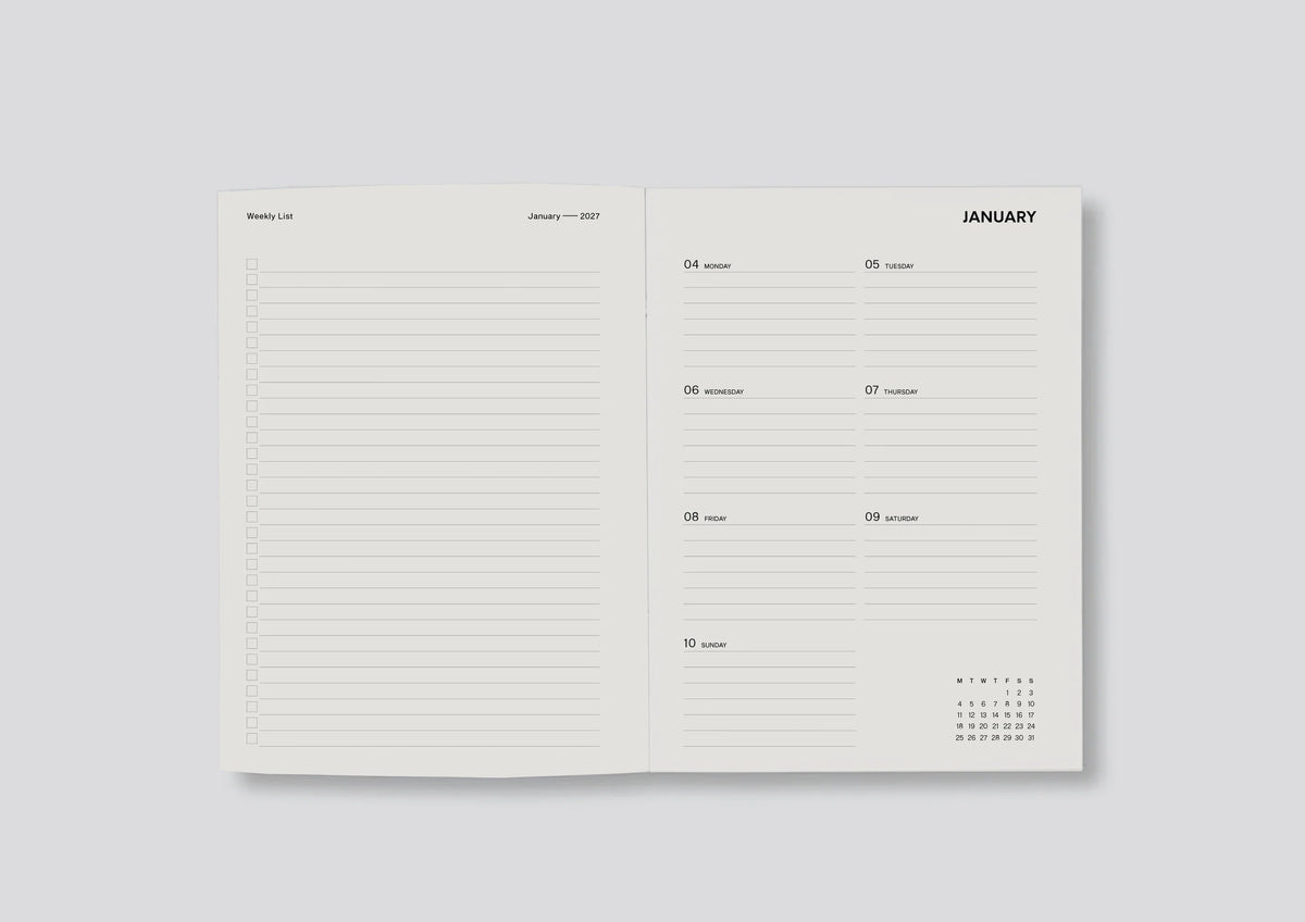 Lettuce 2027 Weekly Diary | Blue Flowers