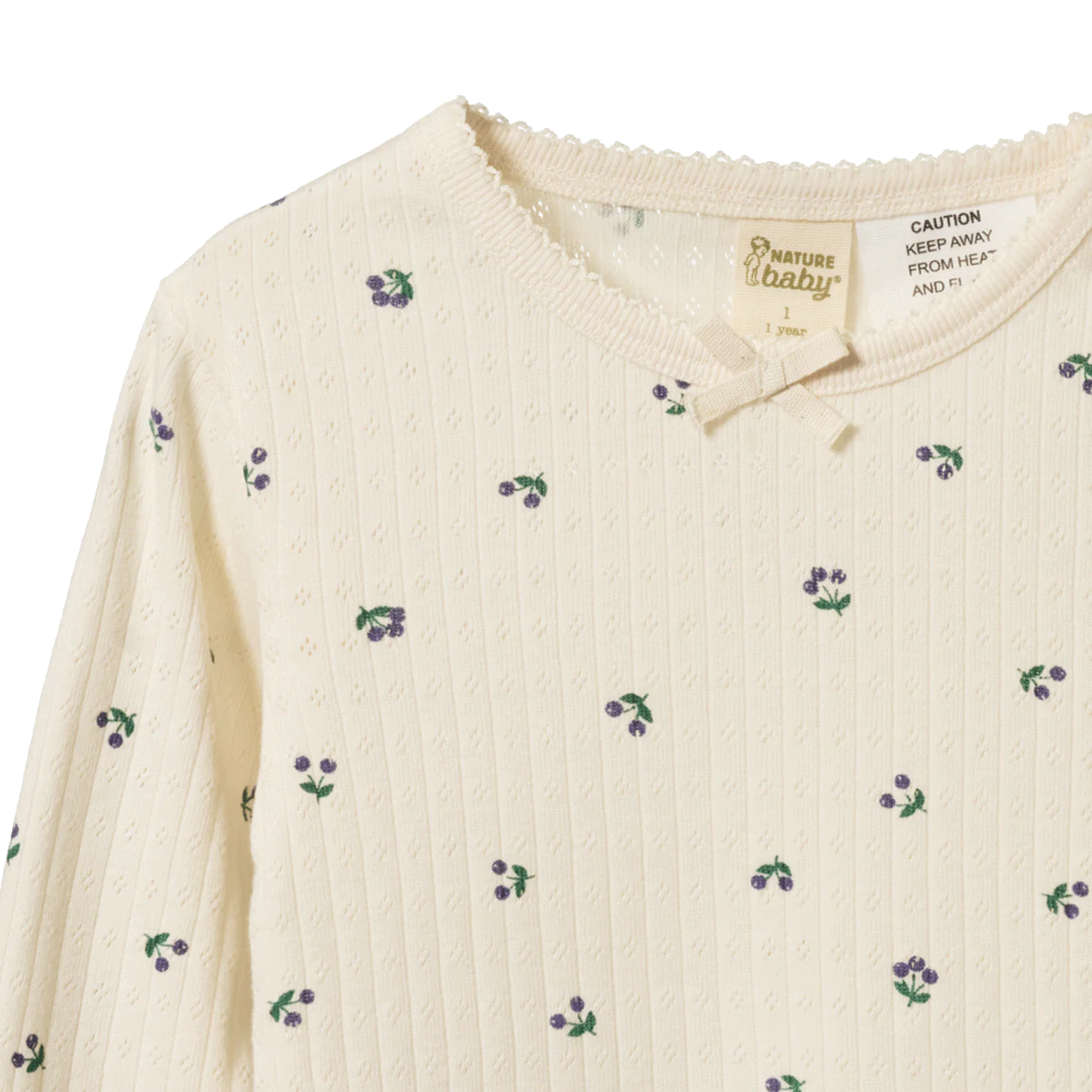 LONG SLEEVE PYJAMAS POINTELLE - Winter Berry