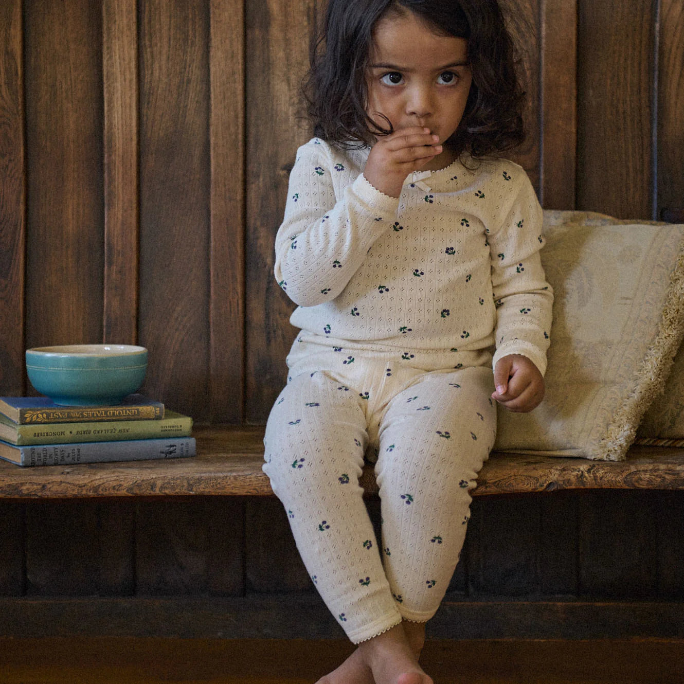 LONG SLEEVE PYJAMAS POINTELLE - Winter Berry