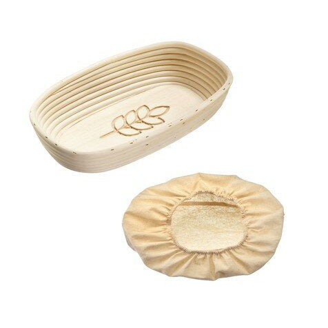 Oval Fermentation Basket with Motif
