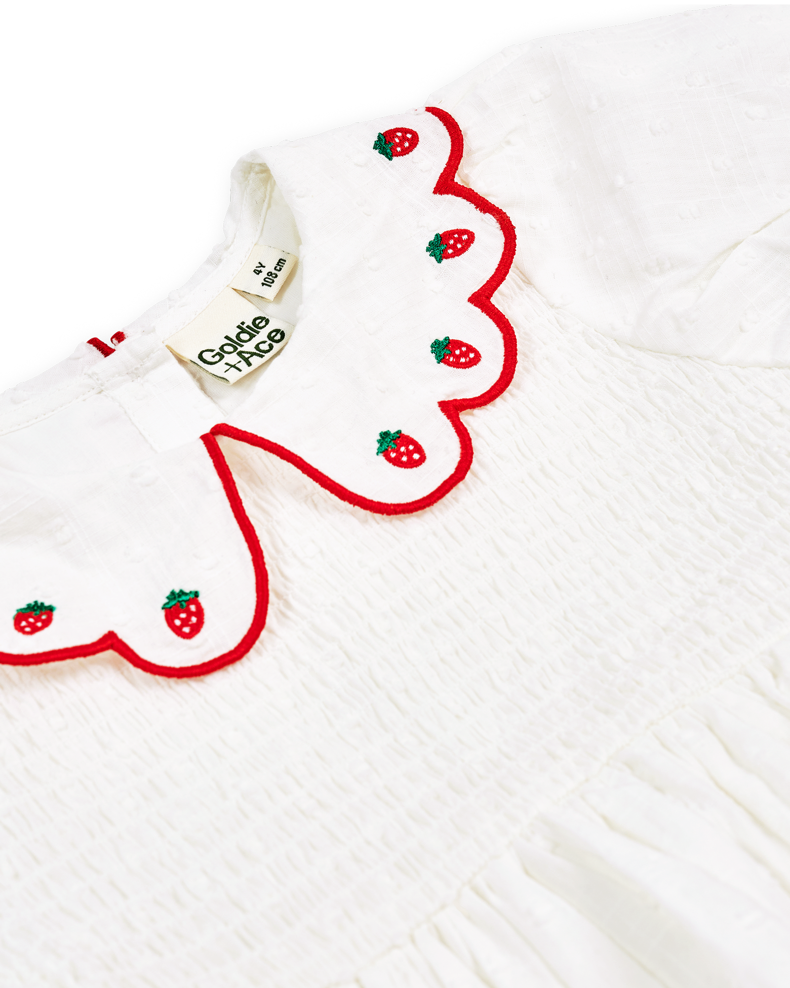 SWEET STRAWBERRY FLO SMOCKED DRESS
