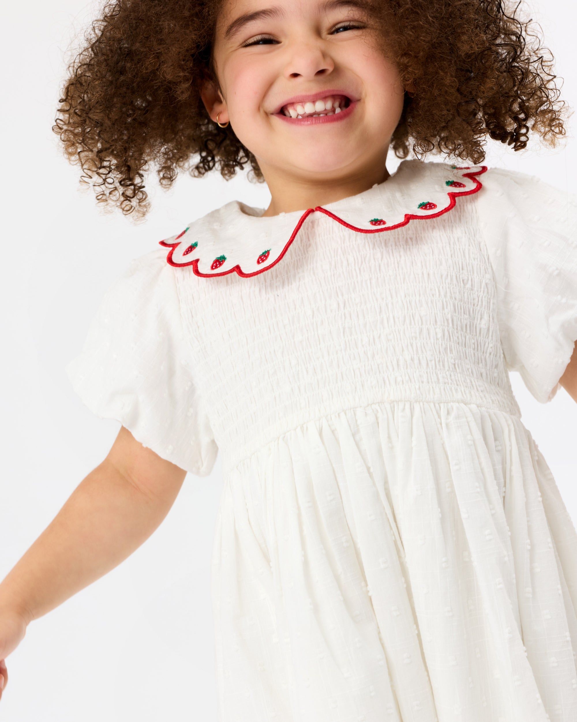 SWEET STRAWBERRY FLO SMOCKED DRESS