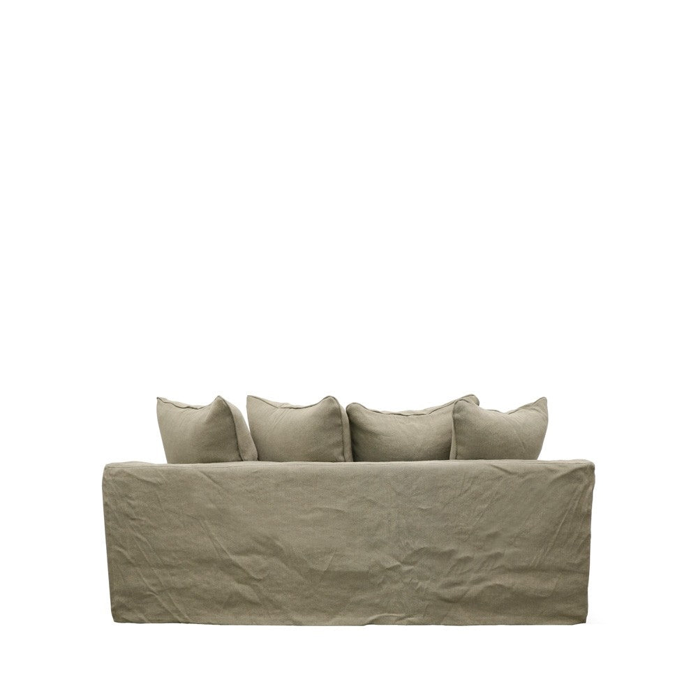 Keely 2 Seater Slipcover Sofa - Khaki