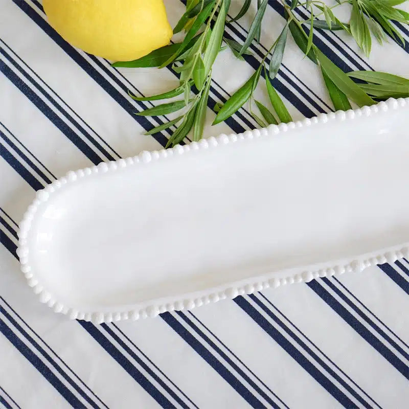 Melamine Pearl Platter 45cm - White