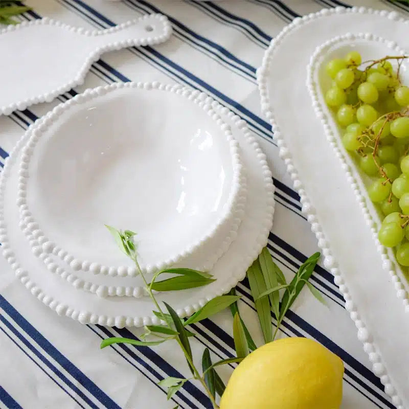Melamine Pearl Platter 53cm - White