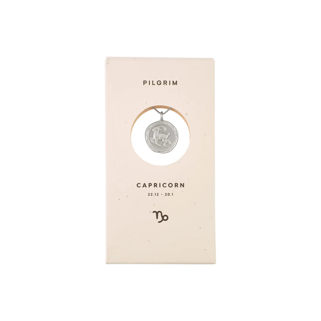 Capricorn Zodiac Sign Necklace - Silver Plated