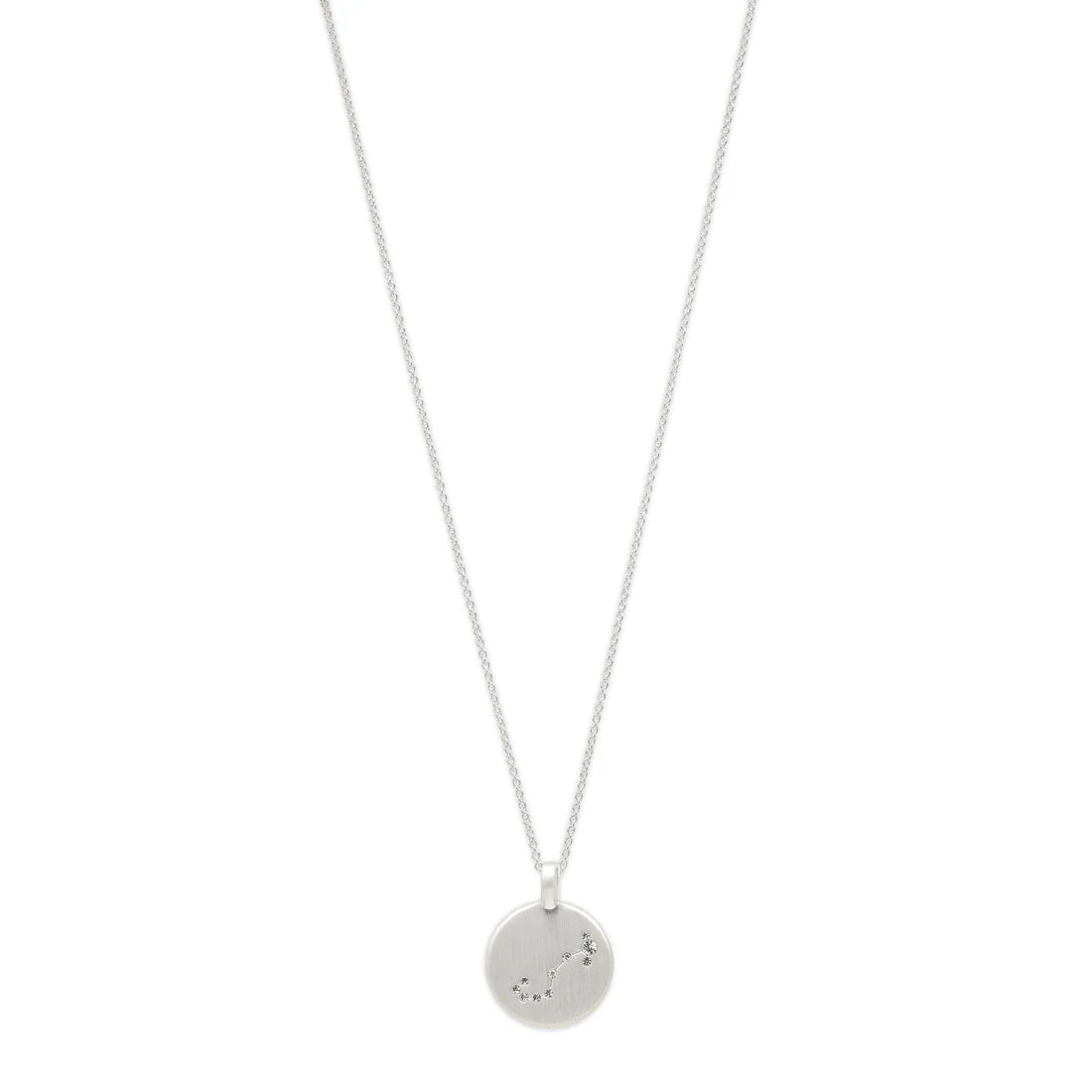 Scorpio Zodiac Sign Necklace - Silver Plated - Crystal