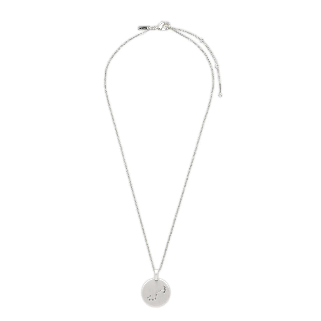 Scorpio Zodiac Sign Necklace - Silver Plated - Crystal