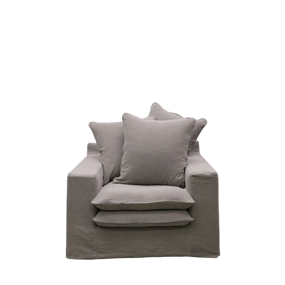 Keely Slipcover Armchair - Cement