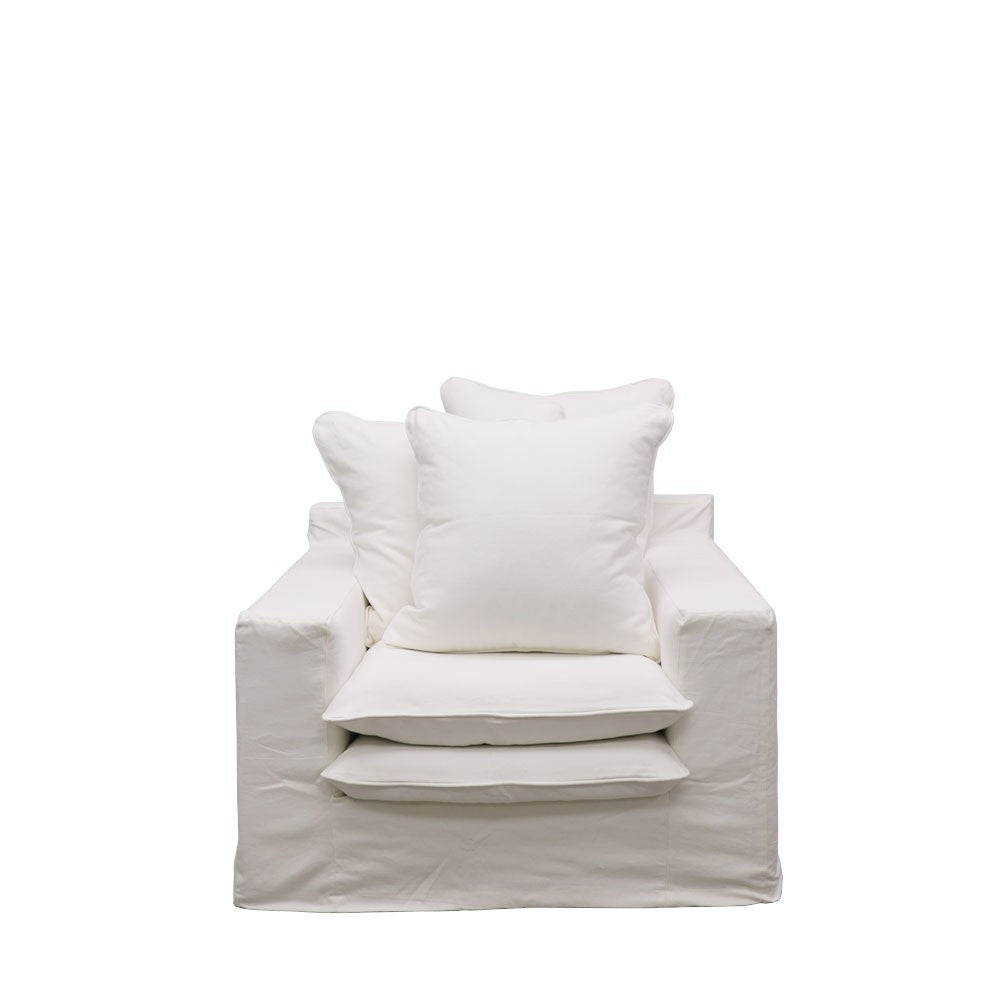 Keely Slipcover Armchair - White