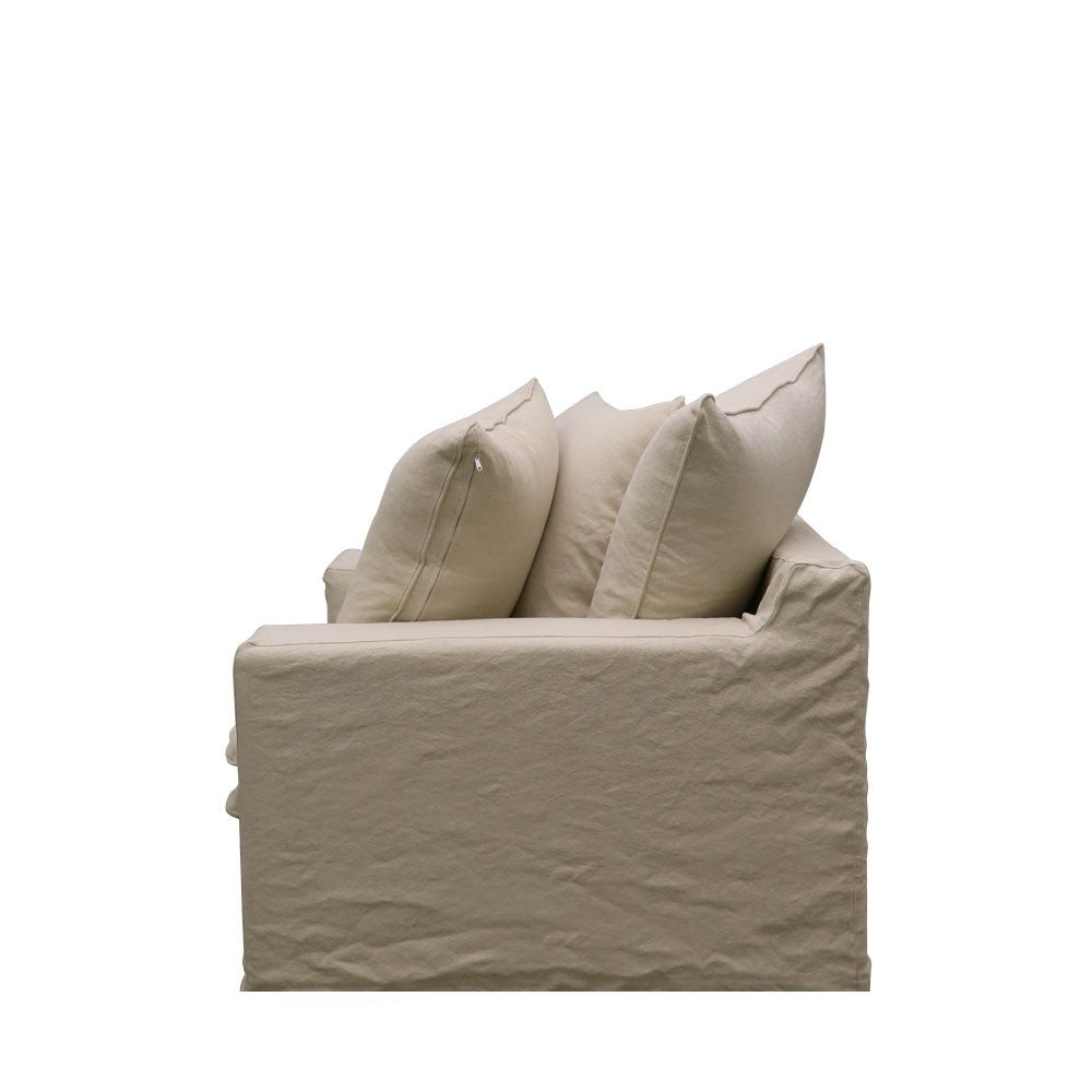 Keely Slipcover Armchair - Oatmeal