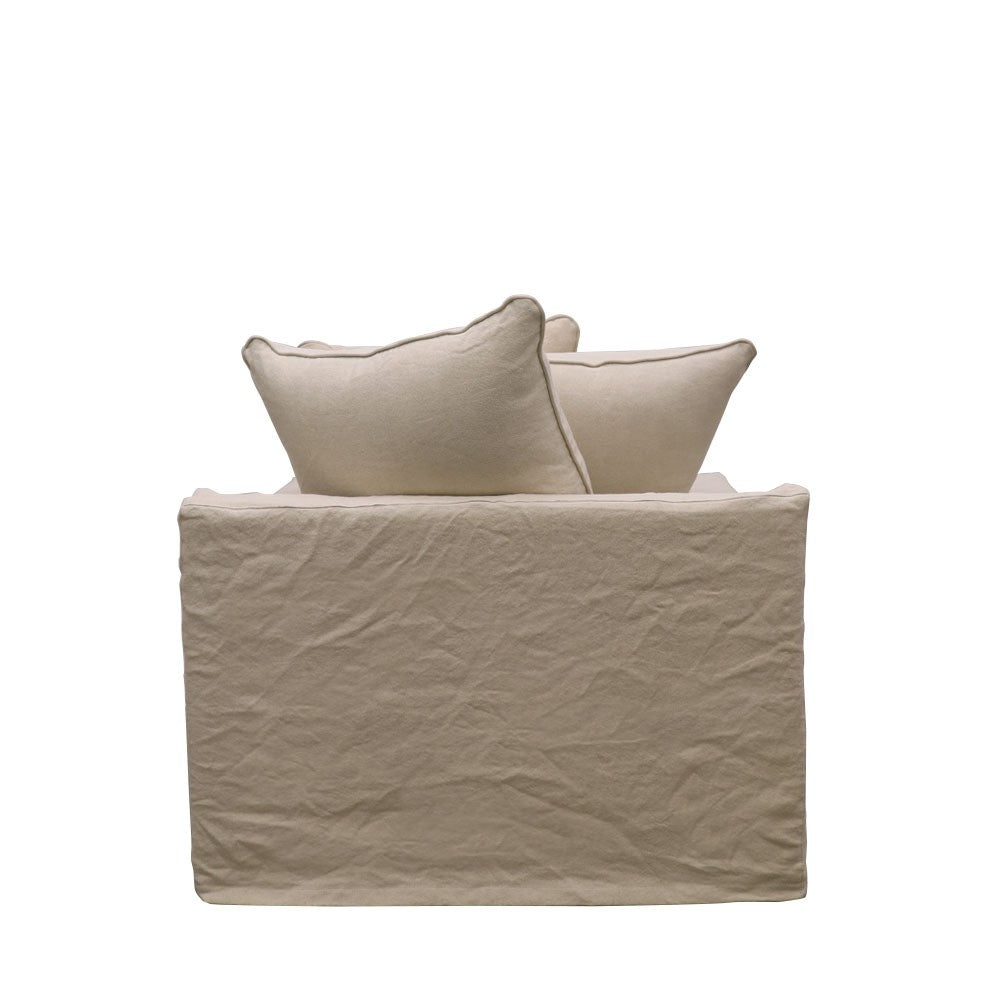 Keely Slipcover Armchair - Oatmeal