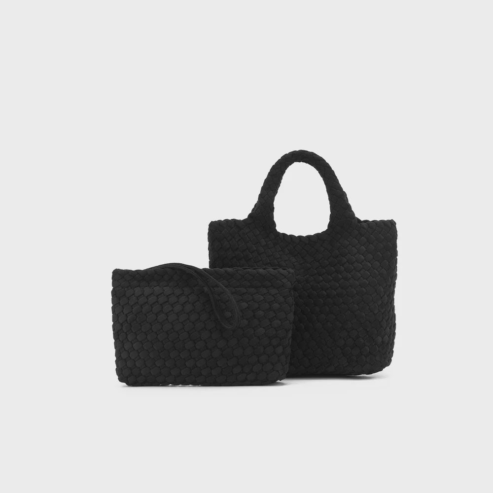 Cherie 2 Piece Suedette Mini Handbag Black