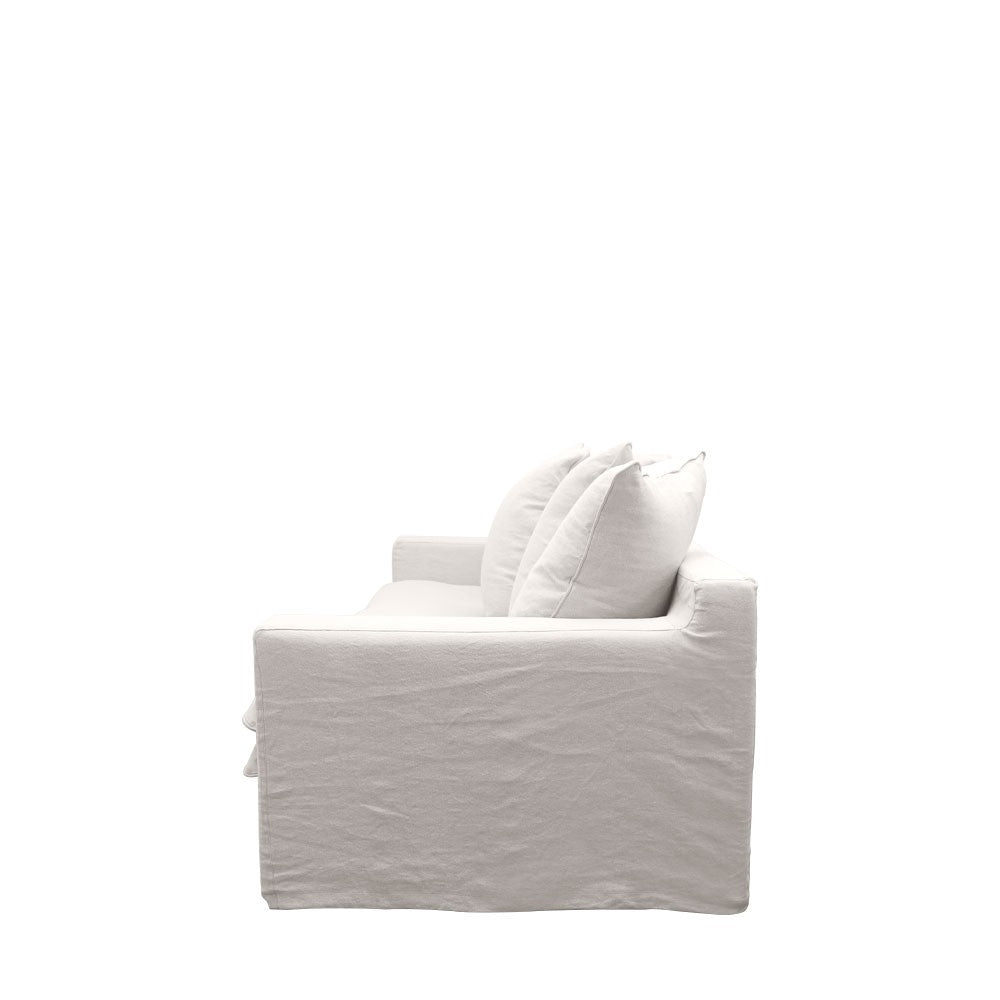 Keely 2 Seater Slipcover Sofa - White