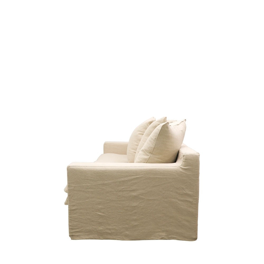 Keely 2 Seater Slipcover Sofa - Oatmeal