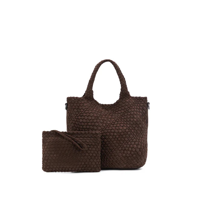 Arielle 2 Piece Suede Top Handle Bag