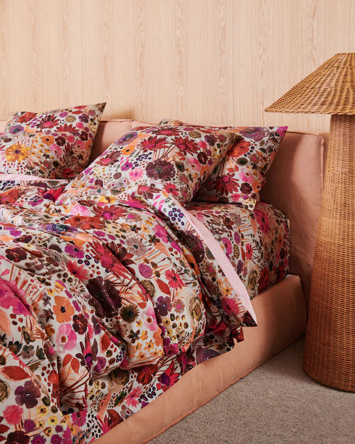 Field Of Dreams Silver Organic Cotton European Pillowcases Set