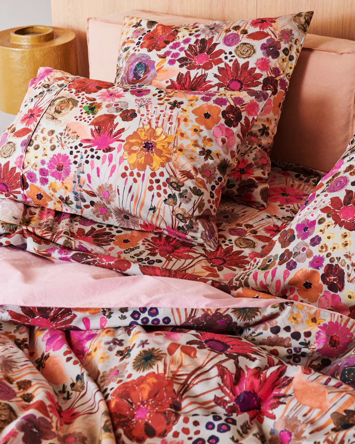 Field Of Dreams Silver Organic Cotton European Pillowcases Set