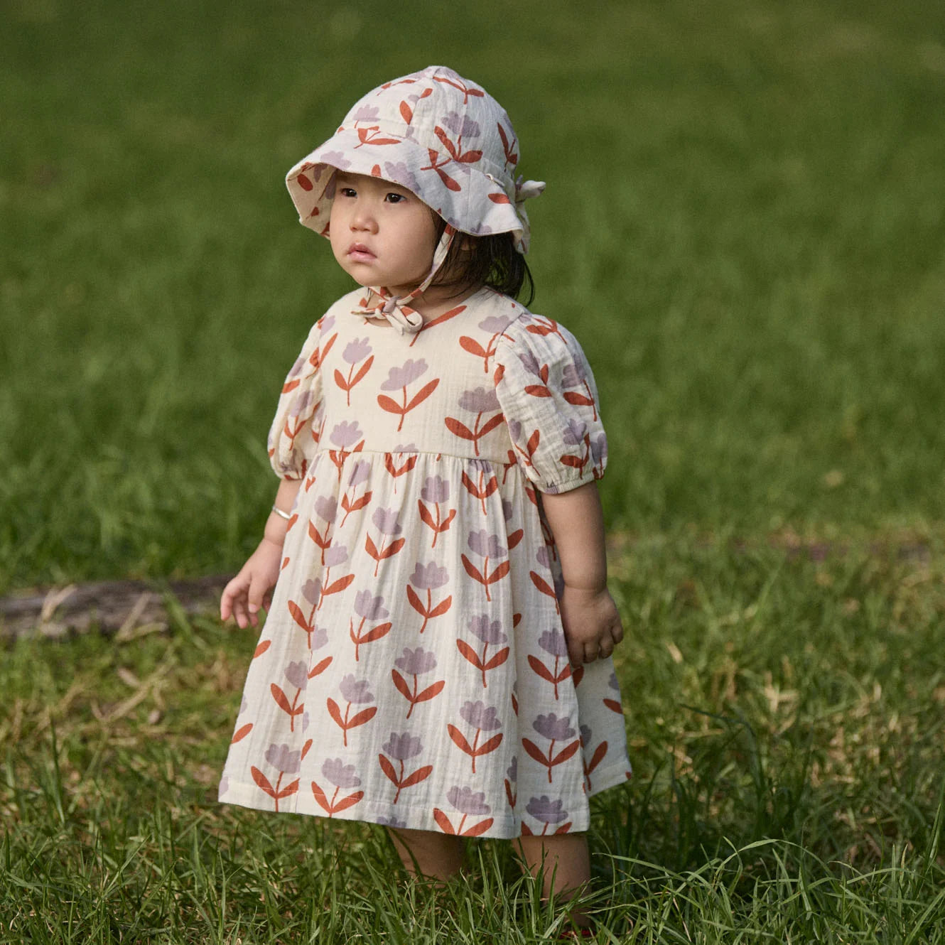 ALBERTINE DRESS MUSLIN - Fleurette Print