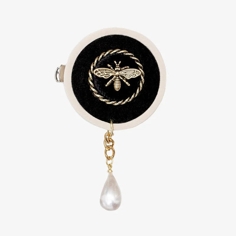 Bee & Pearl Drop Brooch