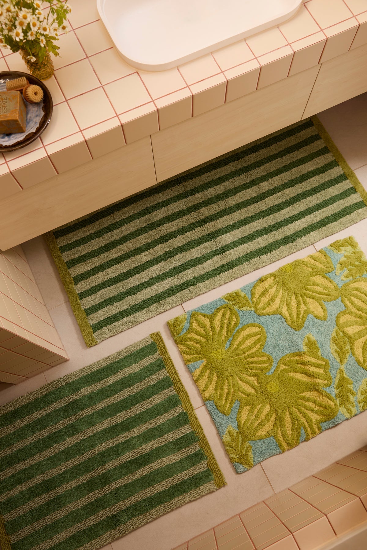 Azalea Light Green Bath Mat