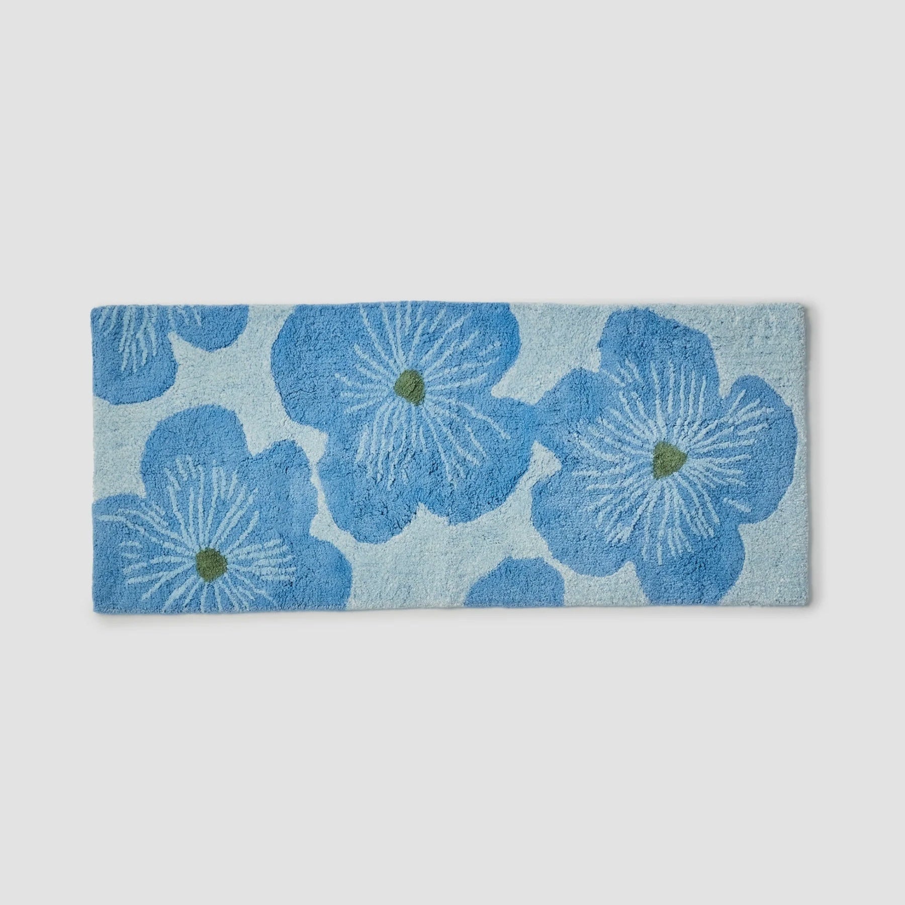Jardin Blue Long Bath Mat