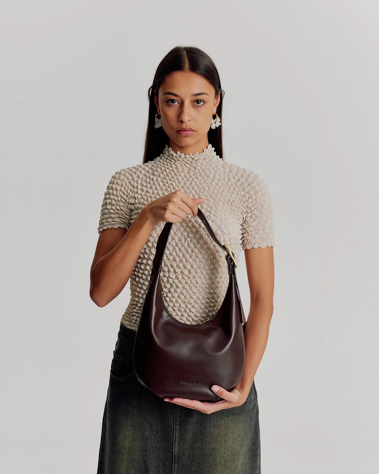 LARGE Everyday Croissant Bag - CHOCOLATE