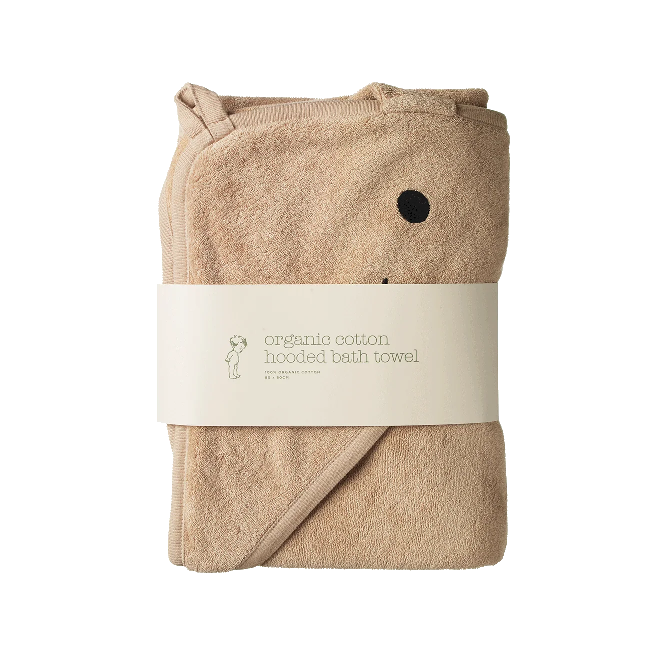 BUNNY HOODED TOWEL - Nougat