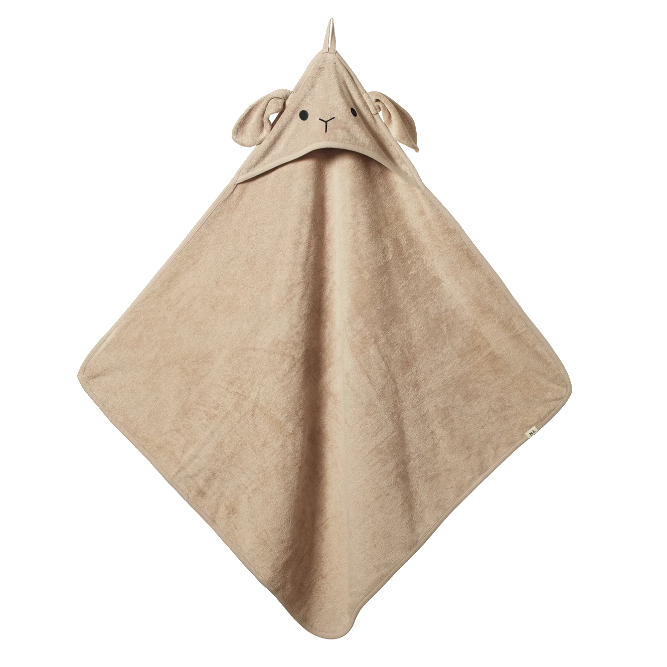BUNNY HOODED TOWEL - Nougat