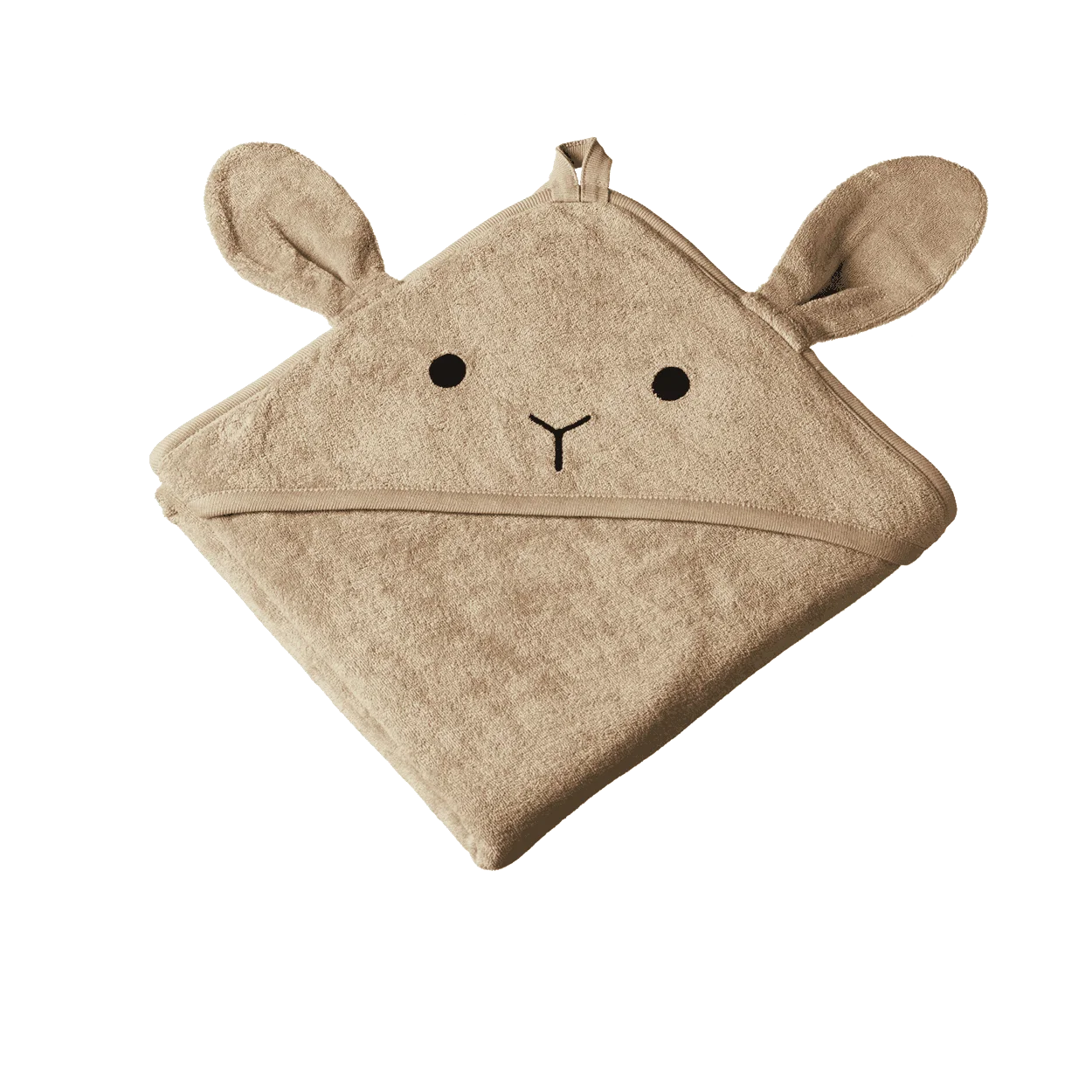 BUNNY HOODED TOWEL - Nougat