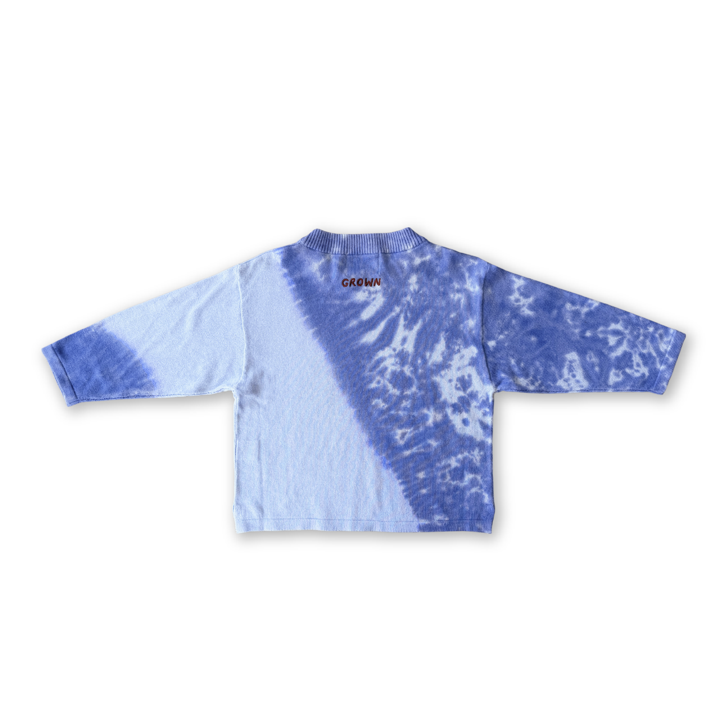 Organic Knitted Tie Dye LS Tee - Pacific