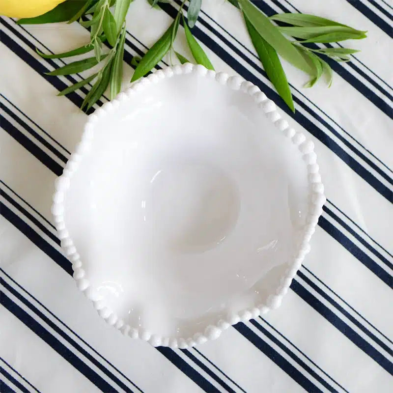 Melamine Pearl Bowl 20cm - White